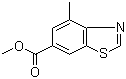 结构式 CAS# 1190320-40-1, 4-甲基-6-苯并噻唑羧酸甲酯