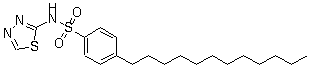 structure of CAS# 1191951-57-1, PHT 427;4-Dodecyl-N-1,3,4-thiadiazol-2-ylbenzenesulfonamide