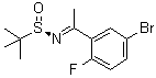 structure of CAS# 1194044-26-2, [S(R)]-N-[1-(5-Bromo-2-fluorophenyl)ethylidene]-2-methyl-2-propanesulfinamide