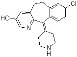 structure of CAS# 119410-08-1, 3-Hydroxydesloratadine;Sch 45581; 8-Chloro-6,11-dihydro-11-(4-piperidinylidene)-5H-benzo[5,6]cyclohepta[1,2-b]pyridin-3-ol