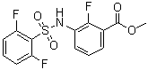 structure of CAS# 1195768-19-4, Methyl 3-[[(2,6-difluorophenyl)sulfonyl]amino]-2-fluorobenzoate