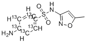 结构式 CAS# 1196157-90-0, 磺胺甲恶唑-13C6