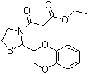 结构式 CAS# 119637-67-1, 莫吉司坦; (+/-)-2-(2-甲氧基苯氧基)-甲基-3-乙氧基羰基乙酰基-1,3-噻唑啉