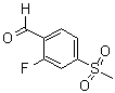 structure of CAS# 1197193-11-5, 2-Fluoro-4-(methylsulfonyl)benzaldehyde