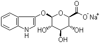 structure of CAS# 119736-51-5, 3-Indolyl-beta-D-glucuronic acid sodium salt
