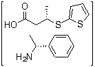 (3S)-3-(2-Thienylthio)butanoic acid compd. with (alphaR)-alpha-methylbenzenemethanamine molecular structure (CAS 1197375-23-7)