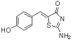 structure of CAS# 1198097-97-0, (5Z)-2-Amino-5-[(4-hydroxyphenyl)methylene]-4(5H)-thiazolone;Mirin