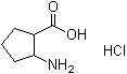 结构式 CAS# 1198283-36-1, 2-氨基环戊烷羧酸盐酸盐
