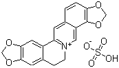 结构式 CAS# 1198398-71-8, 6,7-二氢-双[1,3]苯并二恶茂并[5,6-a:4',5'-g]喹嗪硫酸盐; 黄连碱硫酸盐