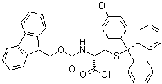 结构式 CAS# 1198791-73-9, N-[芴甲氧羰基]-S-[(4-甲氧基苯基)二苯基甲基]-D-半胱氨酸