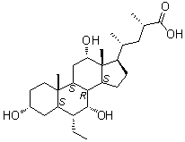 结构式 CAS# 1199796-29-6, 6alpha-乙基-23(S)-甲基胆酸