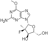 (2'R)-2'-Deoxy-2'-fluoro-2'-methyl-6-O-methylguanosine molecular structure (CAS 1199809-27-2)