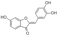 structure of CAS# 120-05-8, Sulfuretin;2-(3,4-Dihydroxybenzylidene)-6-hydroxy-3(2H)-benzofuranone; 3',4',6-Trihydroxyaurone; 3',4',6-Trihydroxybenzalcoumaranone