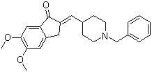 结构式 CAS# 120014-07-5, 1-苄基-4-(5,6-二甲氧基-1-茚酮-2-亚甲基)哌啶