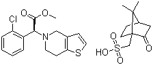 Clopidogrel camphorsulfonate molecular structure (CAS 120202-68-8)
