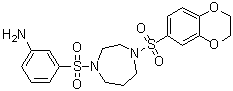 structure of CAS# 1203494-49-8, 3-[[4-[(2,3-Dihydro-1,4-benzodioxin-6-yl)sulfonyl]hexahydro-1H-1,4-diazepin-1-yl]sulfonyl]benzenamine