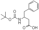 结构式 CAS# 120378-17-8, 3-[(叔丁氧羰基)氨基]-4-苯基丁酸