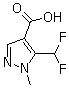 结构式 CAS# 1204298-65-6, 5-(二氟甲基)-1-甲基-1H-吡唑-4-甲酸
