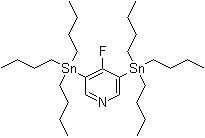 结构式 CAS# 1204580-75-5, 4-氟-3,5-二(三丁基锡烷基)吡啶