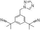 structure of CAS# 120511-73-1, Anastrozole;Tetramethyl-5-(1H-1,2,4-triazol-1ylmethyl) 1,3-benzenediacetionitrile