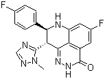 结构式 CAS# 1207456-01-6, (8S,9R)-5-氟-8-(4-氟苯基)-2,7,8,9-四氢-9-(1-甲基-1H-1,2,4-三唑-5-基)-3H-吡啶并[4,3,2-de]酞嗪-3-酮