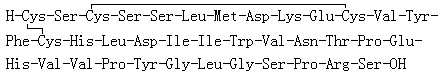 Human big endothelin-1 molecular structure (CAS 120796-97-6)