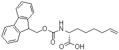 structure of CAS# 1208226-88-3, (2R)-2-[[(9H-Fluoren-9-ylmethoxy)carbonyl]amino]-7-octenoic acid