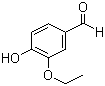 结构式 CAS# 121-32-4, 乙基香兰素; 3-乙氧基-4-羟基苯甲醛