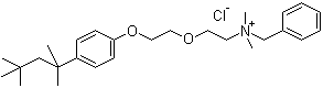 结构式 CAS# 121-54-0, 苄索氯铵; 苄己铵; 苄基二甲基[2-[2-[4-(1,1,3,3-四甲基丁基)苯氧基]乙氧基]乙基]氯化铵