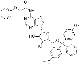5'-O-[Bis(4-methoxyphenyl)phenylmethyl]-N-(phenoxyacetyl)adenosine molecular structure (CAS 121076-16-2)