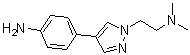 4-(4-Aminophenyl)-N,N-dimethyl-1H-pyrazole-1-ethanamine molecular structure (CAS 1211596-08-5)