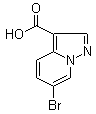 结构式 CAS# 1211596-19-8, 6-溴吡唑并[1,5-a]吡啶-3-羧酸