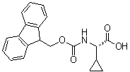 结构式 CAS# 1212257-18-5, (alphaS)-alpha-[[芴甲氧羰基]氨基]环丙烷乙酸