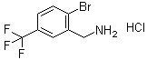 2-Bromo-5-(trifluoromethyl)benzenemethanamine hydrochloride molecular structure (CAS 1214331-01-7)