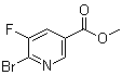 structure of CAS# 1214336-88-5, 6-Bromo-5-fluoro-3-pyridinecarboxylic acid methyl ester