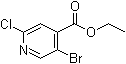 structure of CAS# 1214346-11-8, 5-Bromo-2-chloroisonicotinic acid ethyl ester