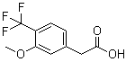 结构式 CAS# 1214372-96-9, 3-甲氧基-4-(三氟甲基)苯乙酸