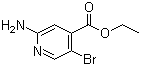 structure of CAS# 1214374-01-2, 2-Amino-5-bromoisonicotinic acid ethyl ester;2-Amino-5-bromo-4-pyridinecarboxylic acid ethyl ester