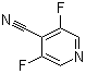 structure of CAS# 1214377-09-9, 3,5-Difluoro-4-pyridinecarbonitrile