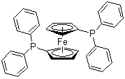 结构式 CAS# 12150-46-8, 1,1'-双(二苯基膦)二茂铁