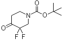 结构式 CAS# 1215071-17-2, 3,3-二氟-4-氧代哌啶-1-羧酸叔丁酯