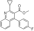 structure of CAS# 121659-86-7, Methyl 4-(4'-fluorophenyl)-2-(cyclopropyl)-3-quinolinecarboxylate;2-Cyclopropyl-4-(4-fluorophenyl)quinoline-3-carboxylic acid methyl ester; 4-(4-Fluorophenyl)-2-cyclopropylquinoline-3-carboxylic acid methyl ester; Methyl 2-cyclopropyl-4-(4-fluorophenyl)-3-quinolinecarboxylate