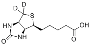 structure of CAS# 1217481-41-8, Biotin-(ring-6,6-D2);Vitamin H (ring-6,6-d2); Vitamin B7 (ring-6,6-d2); 5-[(3aR,6S,6aS)-4,4-dideuterio-2-oxo-3,3a,6,6a-tetrahydro-1H-thieno[3,4-d]imidazol-6-yl]pentanoic acid