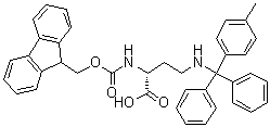 (2R)-2-[[(9H-Fluoren-9-ylmethoxy)carbonyl]amino]-4-[[(4-methylphenyl)diphenylmethyl]amino]butanoic acid molecular structure (CAS 1217809-38-5)