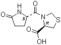 structure of CAS# 121808-62-6, Pidotimod;(4R)-3-[[(2S)-5-Oxo-2-pyrrolidinyl]carbonyl]-4-Thiazolidinecarboxylic acid