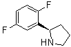结构式 CAS# 1218935-59-1, (R)-2-(2,5-二氟苯基)吡咯烷