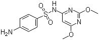 structure of CAS# 122-11-2, Sulfadimethoxine;6-Sulfanilamido-2,4-dimethoxypyrimidine; Dinosol
