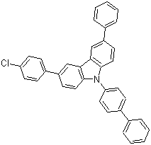 结构式 CAS# 1221238-04-5, 9-[1,1'-联苯]-4-基-3-(4-氯苯基)-6-苯基-9H-咔唑