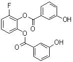 structure of CAS# 1223397-11-2, 3-Hydroxybenzoic acid 1,1'-(3-fluoro-1,2-phenylene) ester