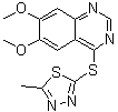 6,7-Dimethoxy-4-[(5-methyl-1,3,4-thiadiazol-2-yl)thio]quinazoline molecular structure (CAS 1225451-84-2)